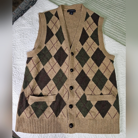 Lands' End Other - Lands End Mens Medium Argyle Patteren Wool Vest